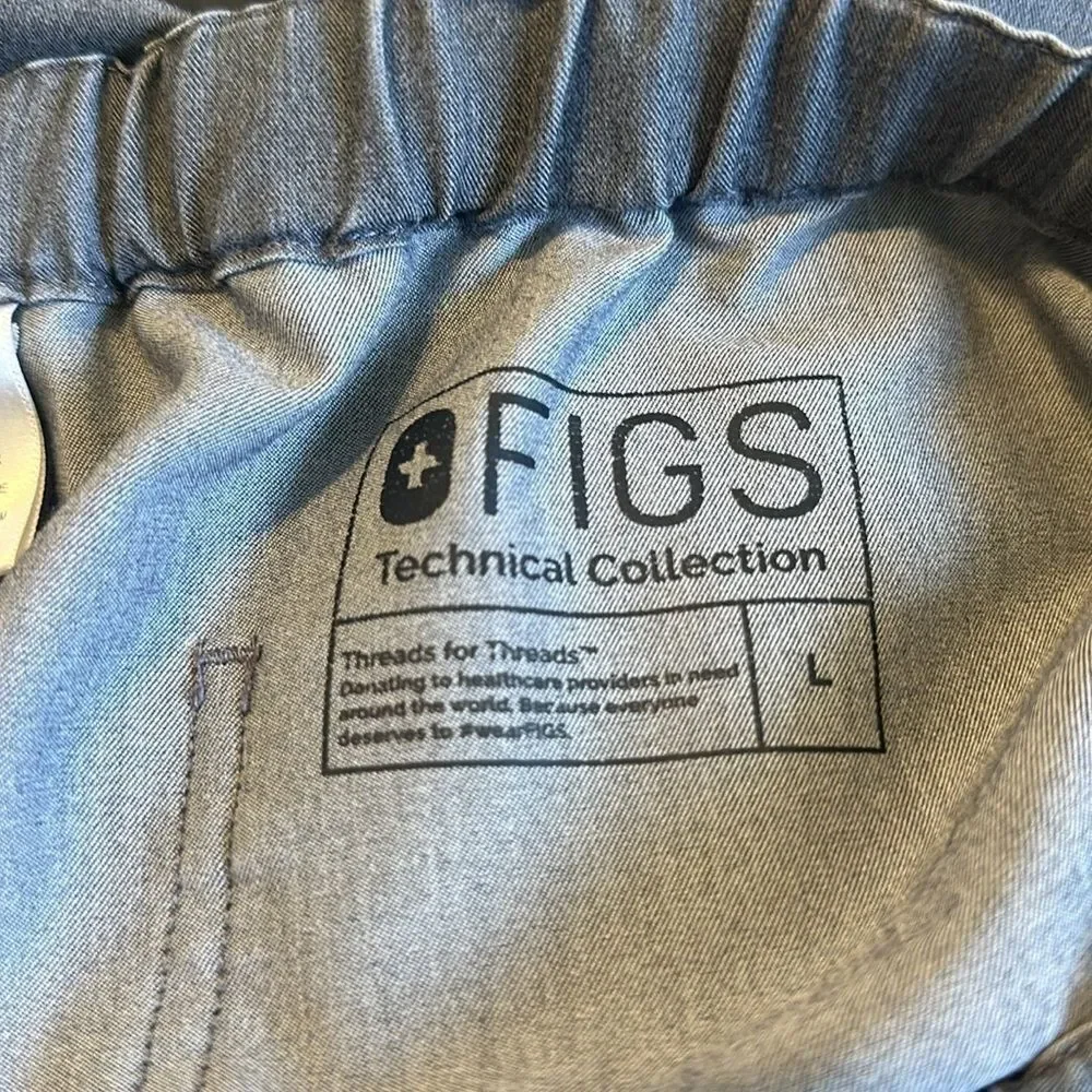 FIGS Pisco Basic Scrub Pants Graphite Gray MEN'S LARGE
